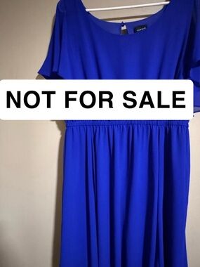 torrid Cobalt Blue Ruffle Sleeve Mini Dress Size 2